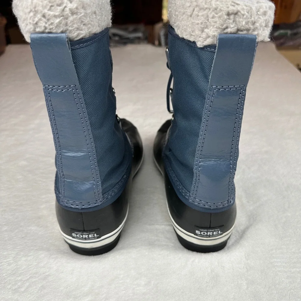 Sorel Blue Waterproof Winter Snow Boots Faux Fur Lined Women's Size‎ 5